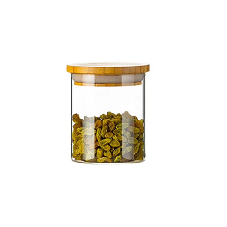 Heat resistant handmade mouthblown 3oz 8oz 13oz 16oz glass candle jar glass storage jar with cork lid