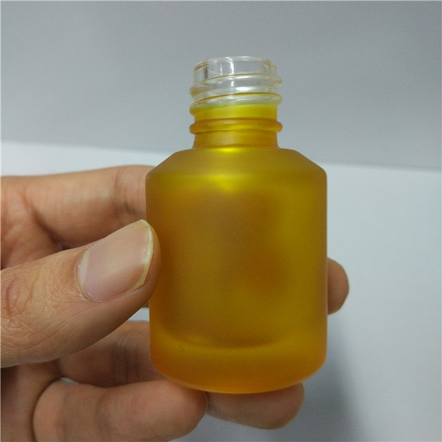 Heavy bottom Glass Custom frosted amber color jar cosmetic