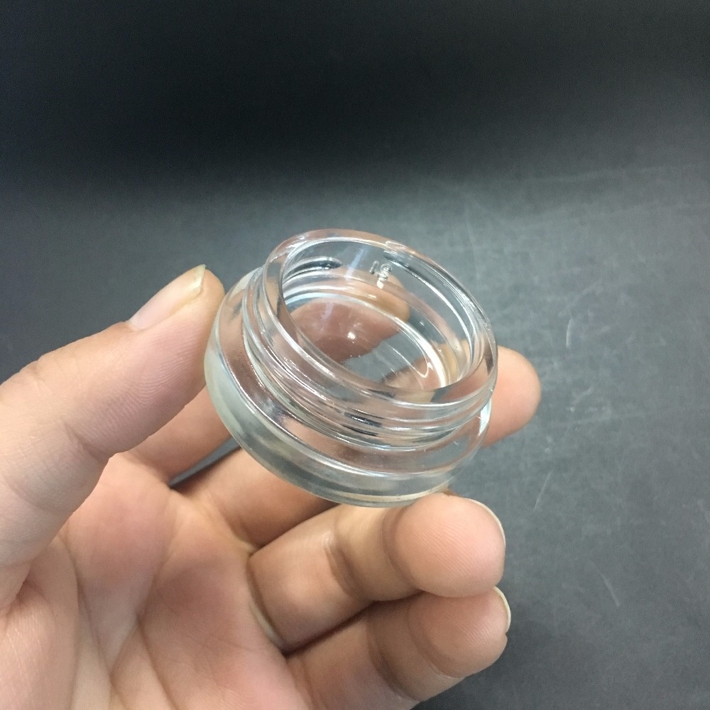 Heavy bottom Glass Custom frosted amber color jar cosmetic