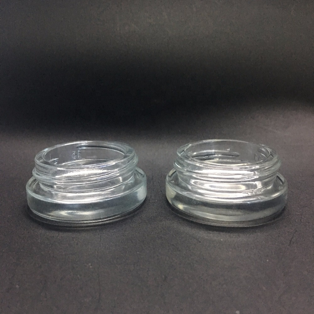 Heavy bottom Glass Custom frosted amber color jar cosmetic