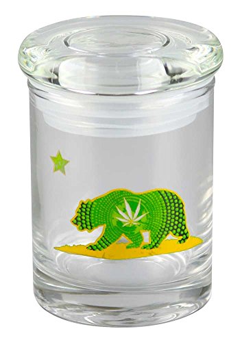 Hemp Glass Jars with Child Resistant Cap Custom Spray Color Jar Storage Herb Transparent Weed Clear