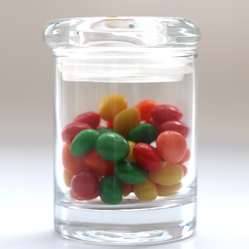 Hemp Glass Jars with Custom Spray Color Jar Storage Herb Transparent Clear
