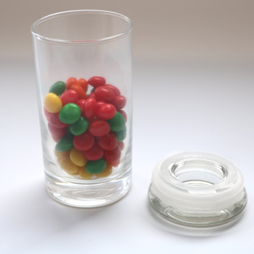 Hemp Glass Jars with Custom Spray Color Jar Storage Herb Transparent Clear