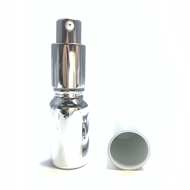 Hengjian 10ml 15ml 20ml 30ml 50ml 100ml lotion bottle for skin care cream / silver empty cosmetic bottle with pump