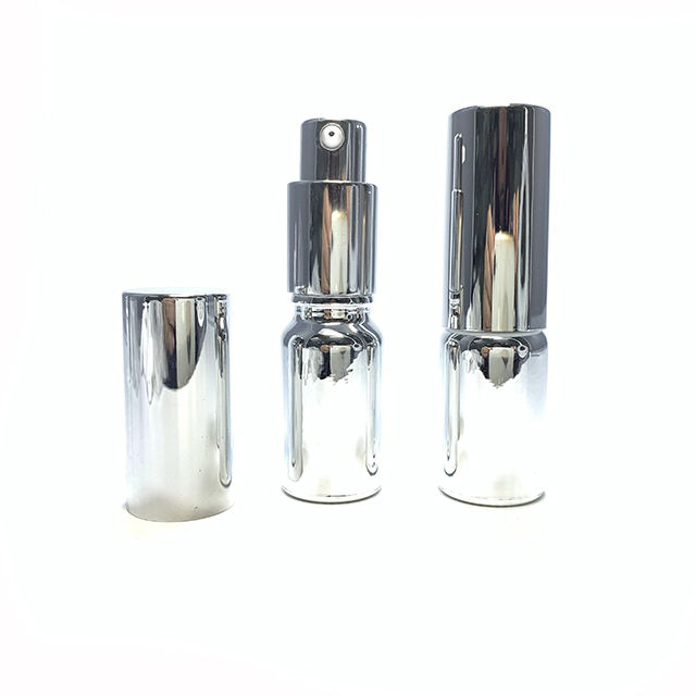 Hengjian 10ml 15ml 20ml 30ml 50ml 100ml lotion bottle for skin care cream / silver empty cosmetic bottle with pump