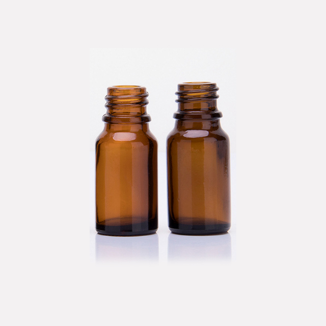 Hengjian 10ml essential oil e liquid amber glass dropper bottles with black / gold / silver cap