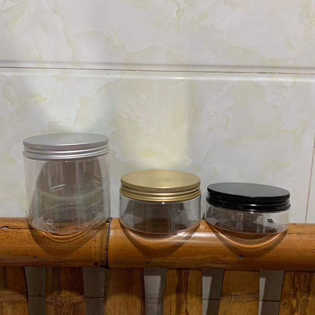 Hengjian 150g 200g 250g 300g 350g 400g 500g 500ml cosmetic container white plastic skincare cream jar with white gold silver cap
