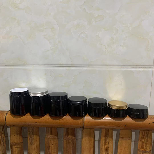 Hengjian 150ml transparent bottle factory wholesale 150g clear PET cosmetic plastic cream storage jar with aluminum screw cap
