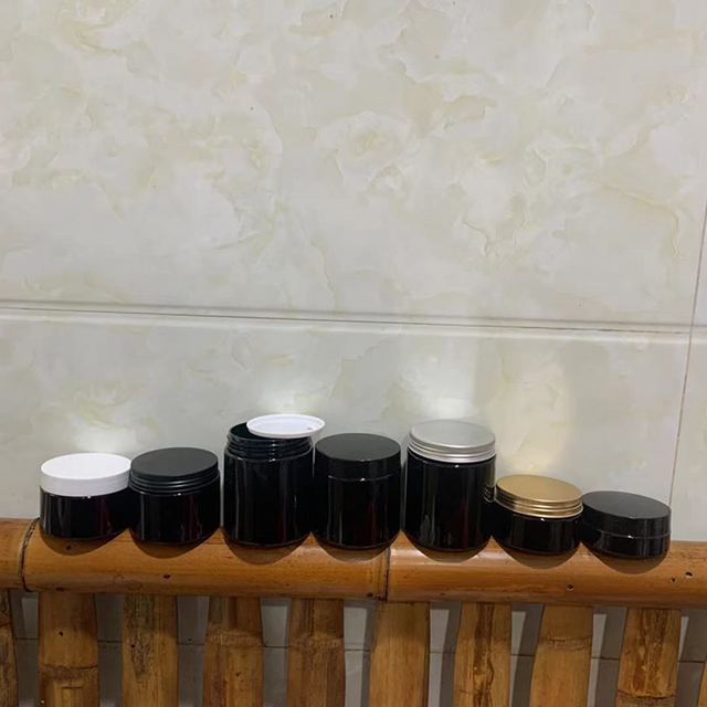 Hengjian 200ml transparent wholesale empty food grade 200g clear PET cosmetic plastic jar with aluminum lid