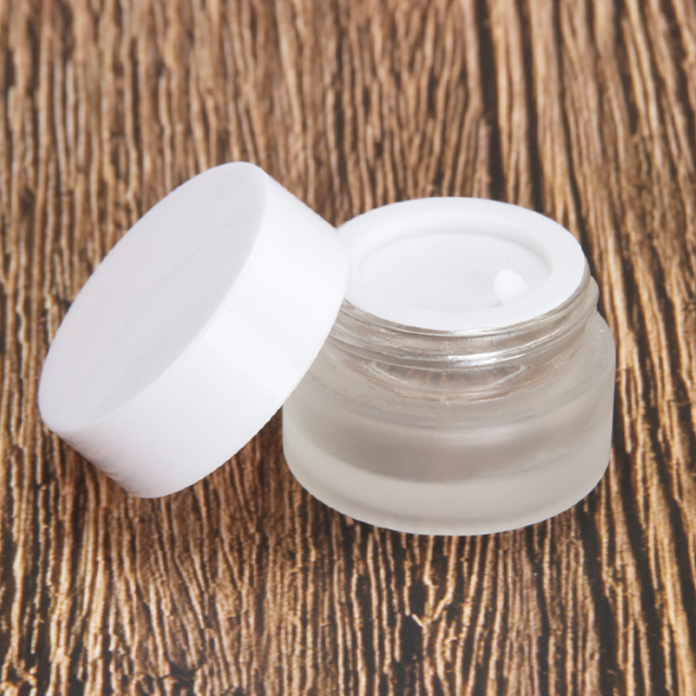 Hengjian 20ml 30ml 40ml 60ml 80ml 100ml 120ml Frosted Cosmetic Glass Cream Bottle With White Lotion Pump Bottle With Clear Cap