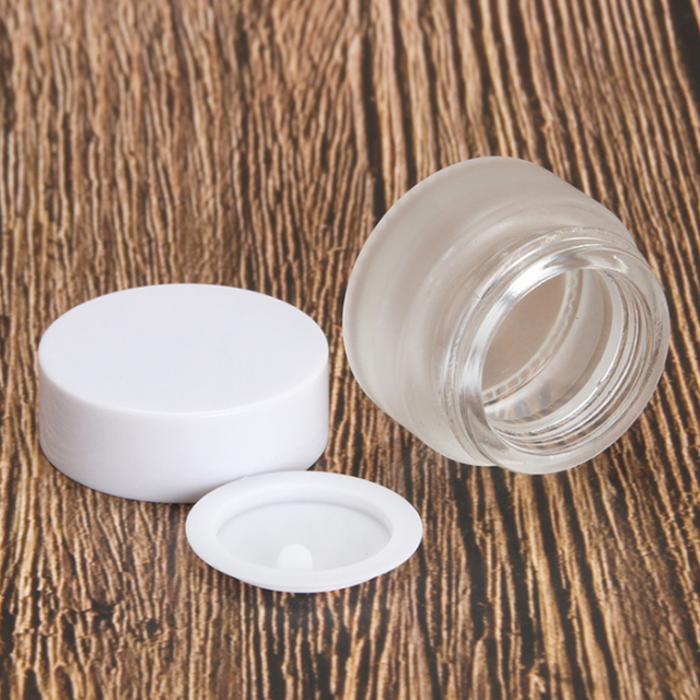Hengjian 20ml 30ml 40ml 60ml 80ml 100ml 120ml Frosted Cosmetic Glass Cream Bottle With White Lotion Pump Bottle With Clear Cap