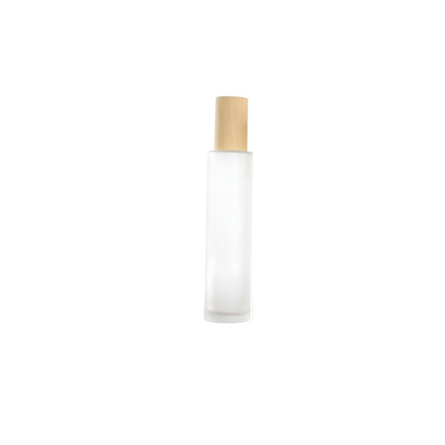 Hengjian 20ml 30ml 40ml 60ml 80ml 100ml 120ml matt clear glass spray with plastic bamboo pattern lid perfume and toner bottle