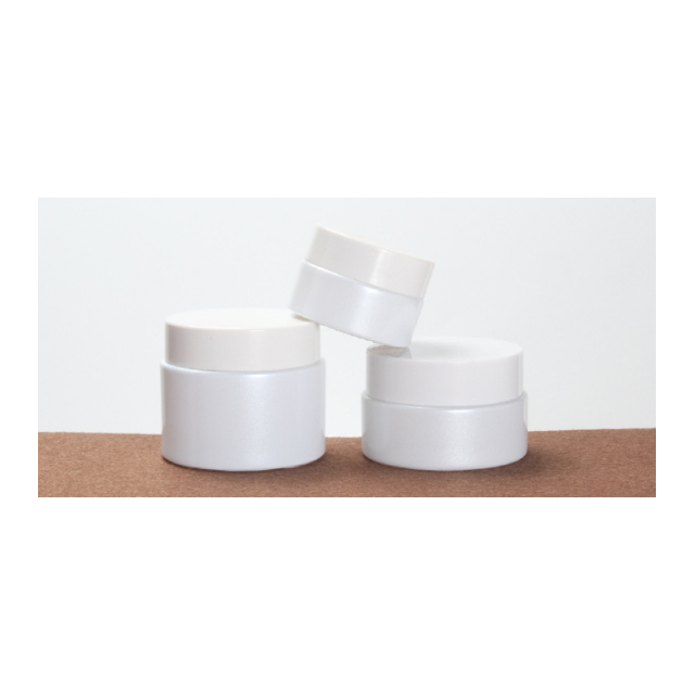 Hengjian 20ml 30ml 60ml 100ml White Cosmetic Glass Cream Bottle With White Lotion Pump Bottle With Clear Cap