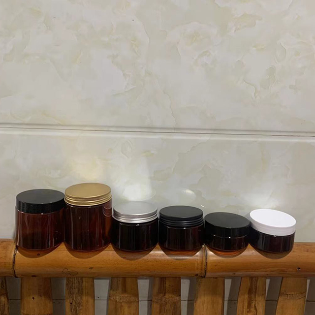 Hengjian 30g 50g 80g 100g 120g 150g 200g 250g amber cosmetic plastic container body butter jar body scrubs jar hair care product
