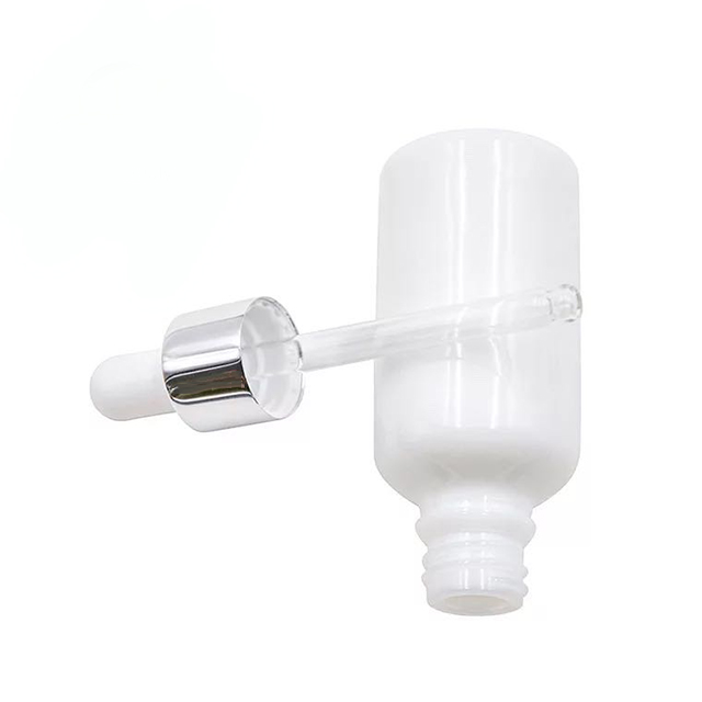 Hengjian 30ml white glass dropper bottle with rubber cap for essential oil