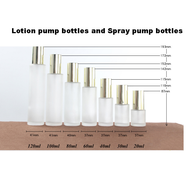 Hengjian 50g 30g 10g 5g frosted glass cosmetic skin care face eye cream jar with gold cap