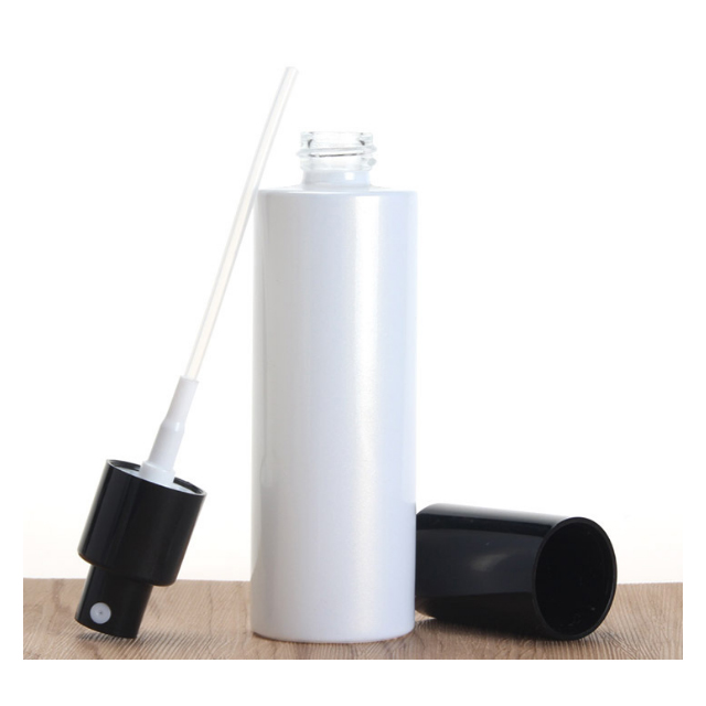 Hengjian 50g 30g 10g 5g white eye cream glass cosmetic skin care cream jar with black screw cap