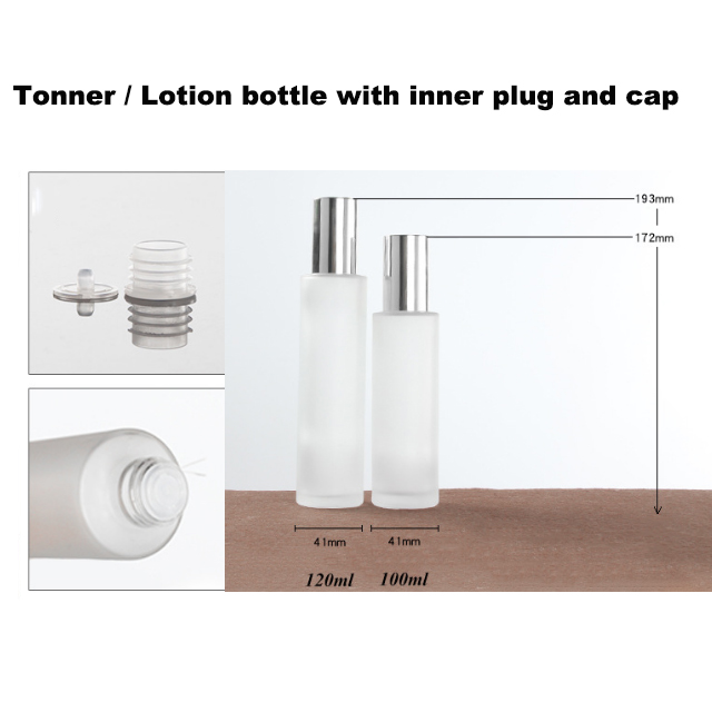 Hengjian 50g 30g 20g 10g 5g clear frosted eye cream glass cosmetic skin care cream jar with silver screw cap