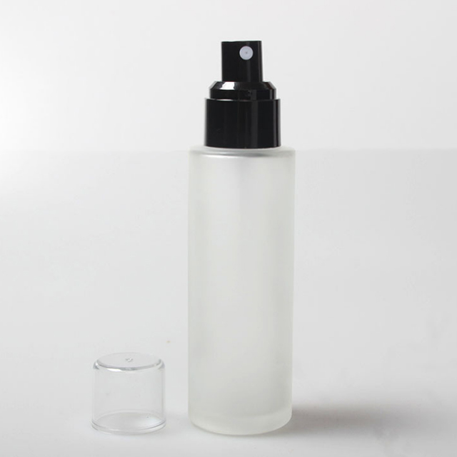 Hengjian 50g 30g 20g 10g 5g matt glass cosmetic skin care eye cream jar with black plastic screw cap