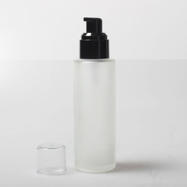 Hengjian 50g 30g 20g 10g 5g matt glass cosmetic skin care eye cream jar with black plastic screw cap