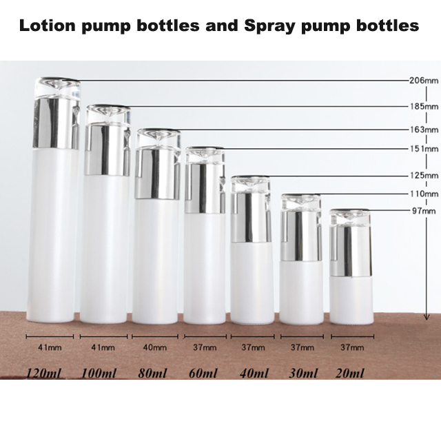 Hengjian 50g 30g white eye cream glass cosmetic skin care cream jar with luxury silver screw cap