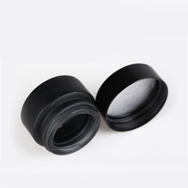 Hengjian 5g 10g 15g 20g 25g 30g 50g 100g frosted black eye cream glass cosmetic skin care cream jar with black screw cap