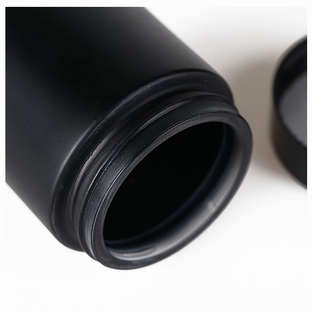 Hengjian 5g 10g 15g 20g 25g 30g 50g 100g frosted black eye cream glass cosmetic skin care cream jar with black screw cap