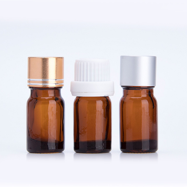 Hengjian 5ml 10ml 15ml 20ml 30ml 50ml 100ml glass amber essential oil bottle with euro childproof cap