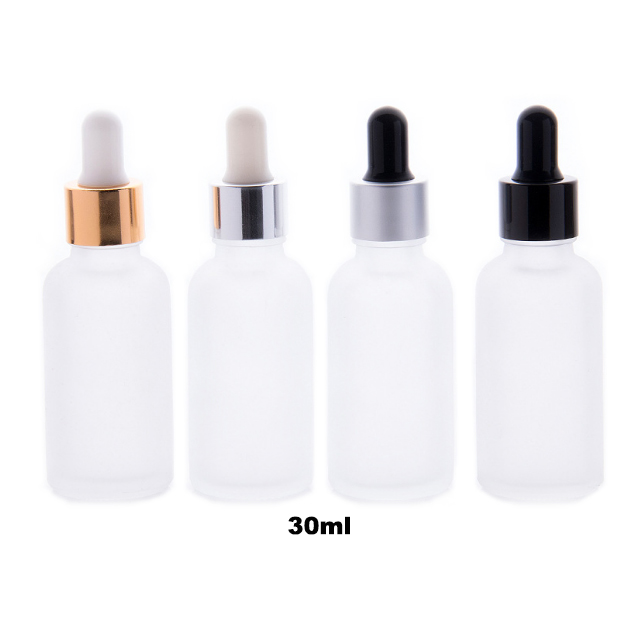 Hengjian 5ml 10ml 15ml 30ml 50ml 100ml clear frosted essential oil cosmetic glass dropper bottle e liquid massage oil bottle