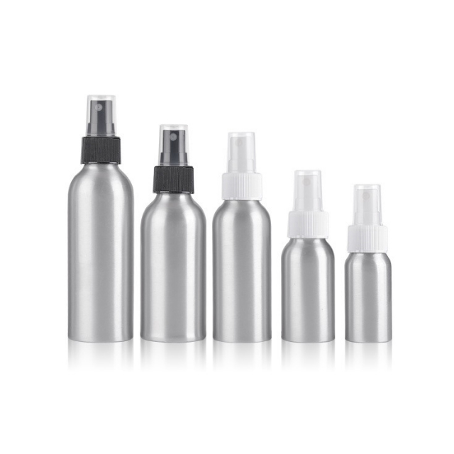 Hengjian low MOQ 500ml perfume aluminum bottle fine mist atomizer with aluminum mist spray