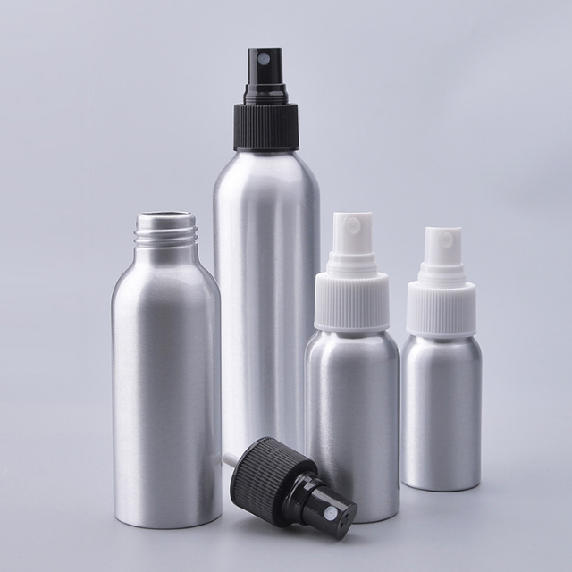 Hengjian low MOQ 500ml perfume aluminum bottle fine mist atomizer with aluminum mist spray