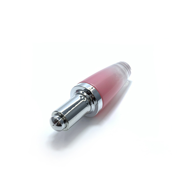 Hengjian stocked 50ml pink color glass dropper bottle with silver cover