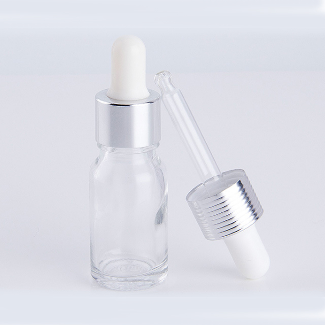 Hengjian wholesale 5ml 10ml 15ml 20ml 25ml 30ml 50ml 100ml empty clear glass serum dropper bottle for cosmetic essential oil