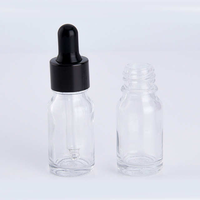 Hengjian wholesale 5ml 10ml 15ml 20ml 25ml 30ml 50ml 100ml empty clear glass serum dropper bottle for cosmetic essential oil