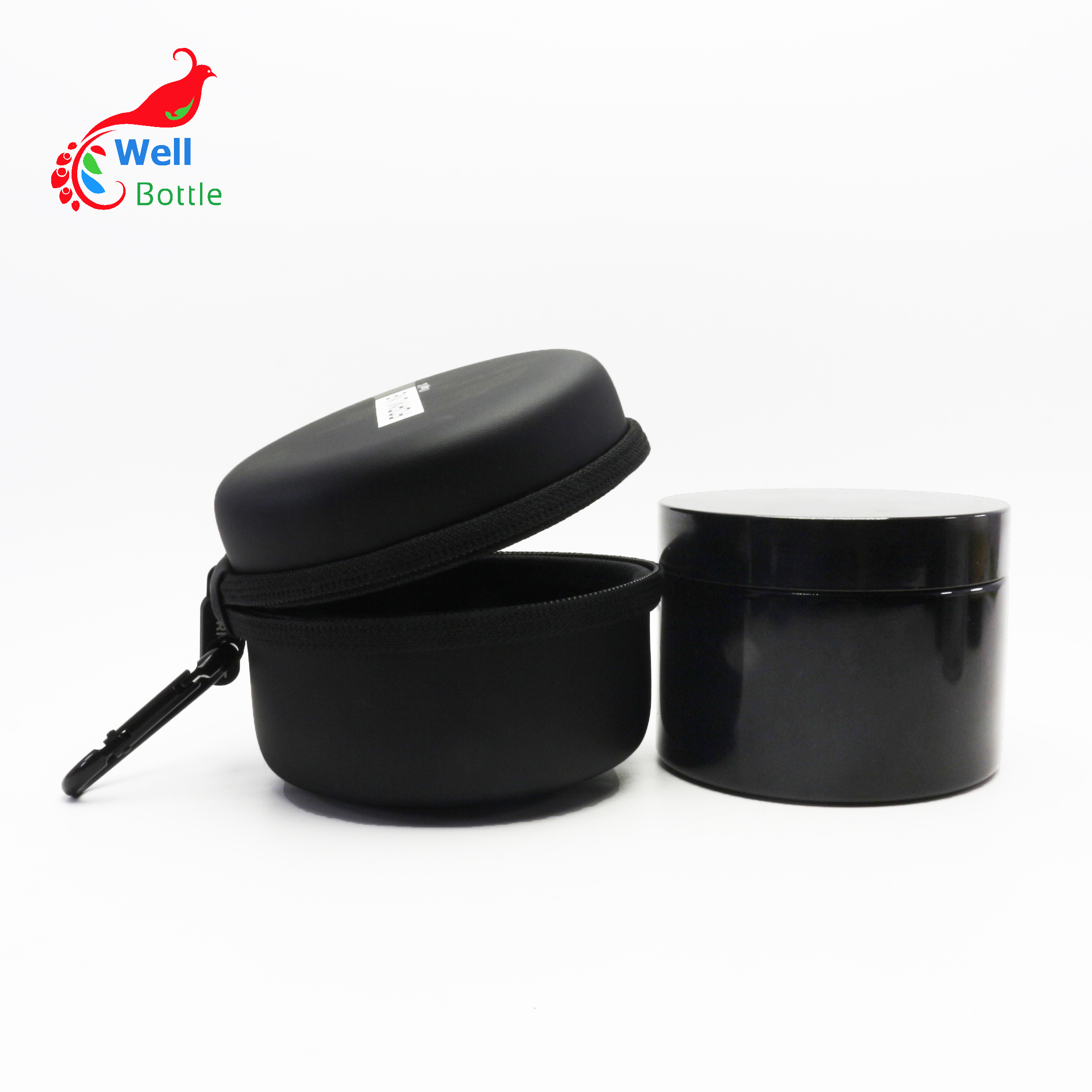 Herb Container Uv violet Glass SmellProof Stash Jar 250 ml with ARC black lid Keep Goods Fresh for Months DV232E