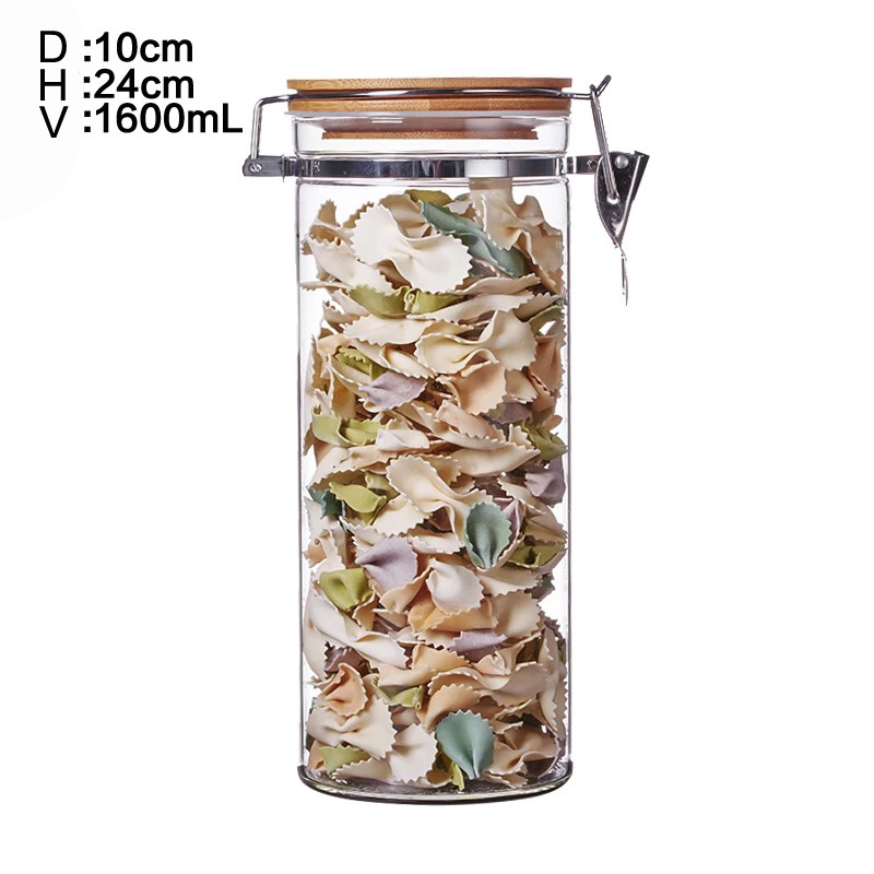 Herb Glass Jar Customizable Sticker With Bamboo Lid Weed Empty Storage Container Herb Weed Glass Jar GSJ-19S