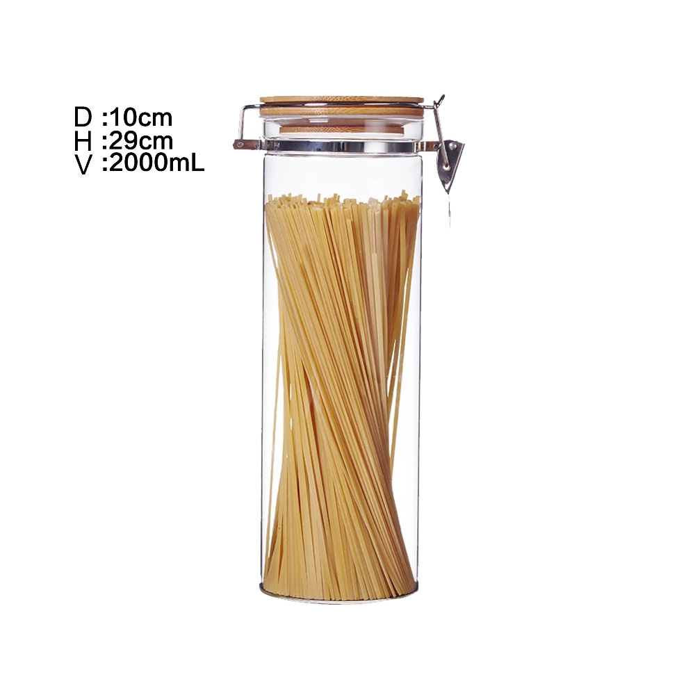 Herb Glass Jar Customizable Sticker With Bamboo Lid Weed Empty Storage Container Herb Weed Glass Jar GSJ-19S