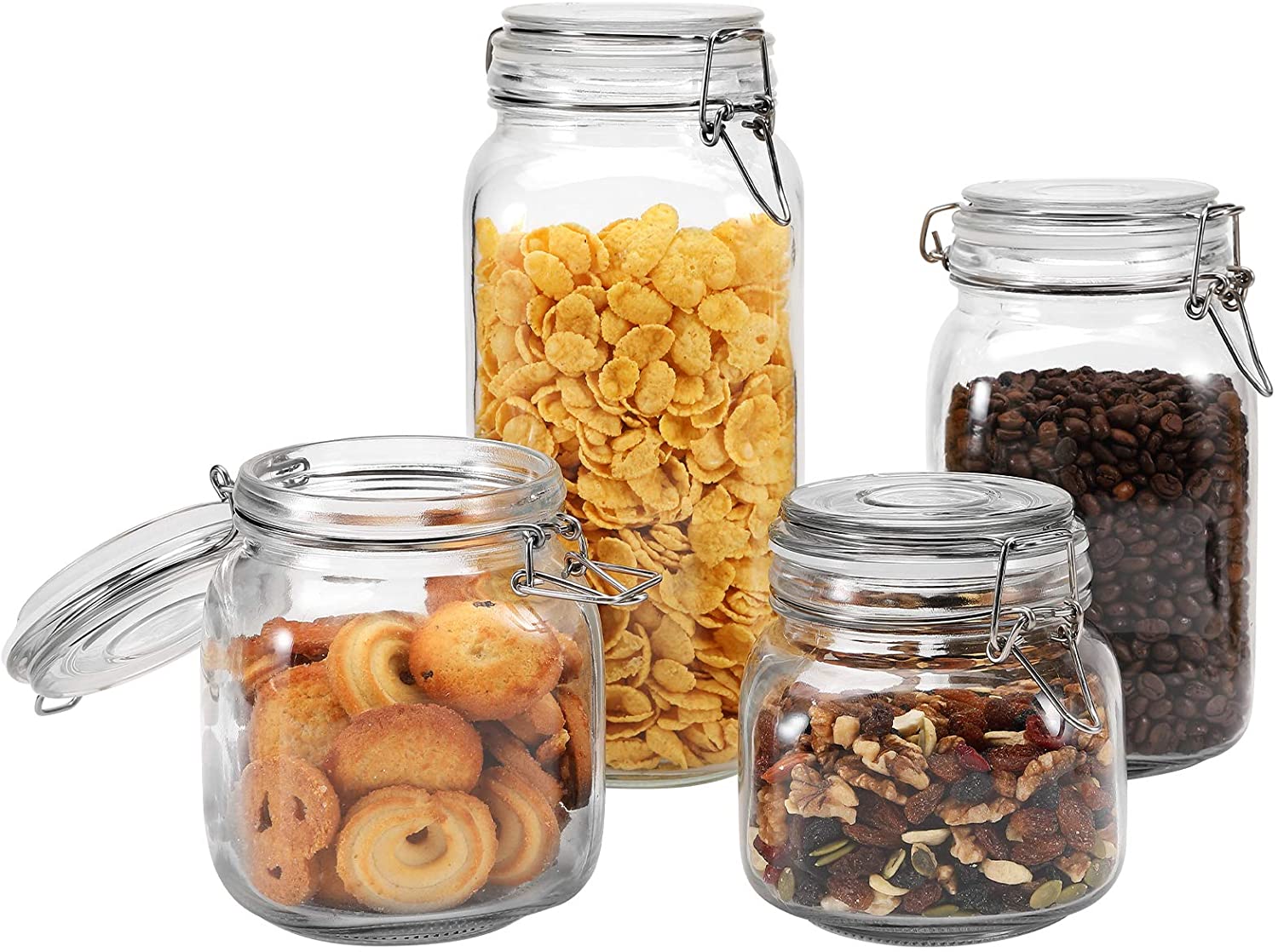 Hermetic Sealed Airtight hinged lid for Kitchen Storage, Dry Food Storage Containers