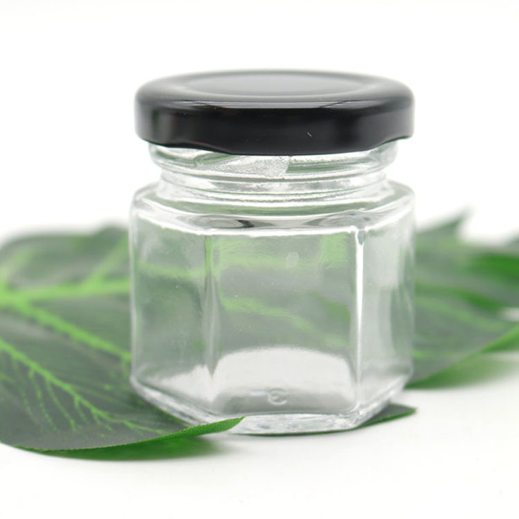 Hexagon Glass Jars 1.5oz Premium Food-grade Mini Jars With Lids For Gifts, Wedding Favors, Honey, Jams And More