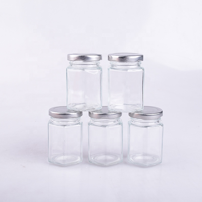 Hexagon Glass Jars Premium Food-grade Mini Mason Jars With Magnetic Lids For Gifts, Wedding Favors, Honey, Jams And More