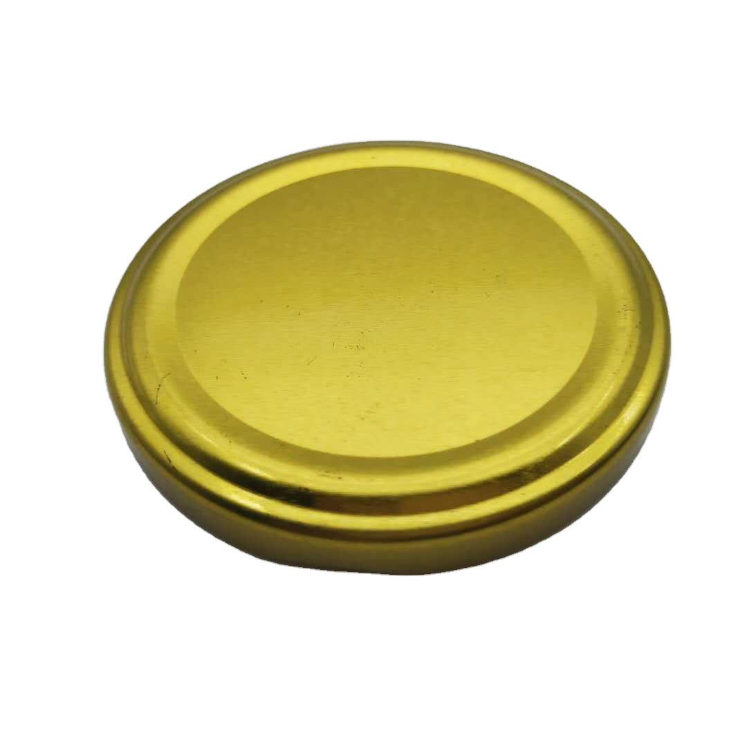 Hexagon glass storage honey jar with screw metal lid and irregular surface