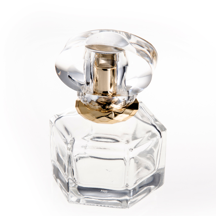 Hexagonal 40mL Botella De Vidrio Para Perfume Fancy Design Perfume Bottle Sprayer Fragrance Oil Glass Perfume