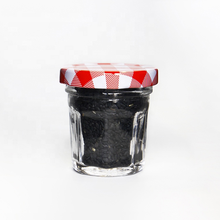 Hexagonal Glass Jam Jelly Conserve Glass Jars With Lid