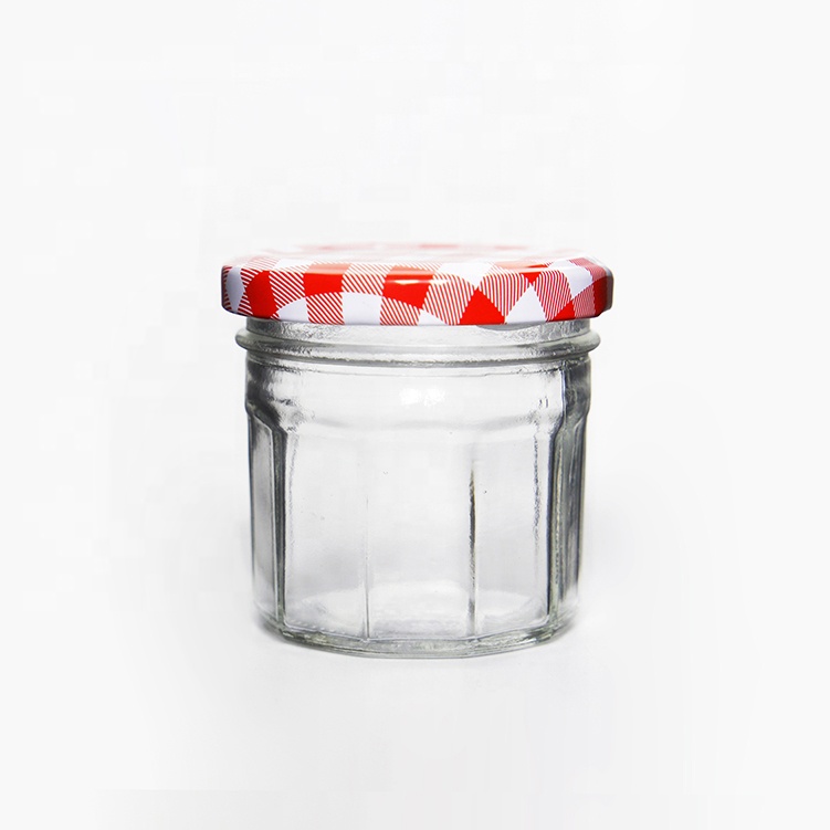 Hexagonal Glass Jam Jelly Conserve Glass Jars With Lid
