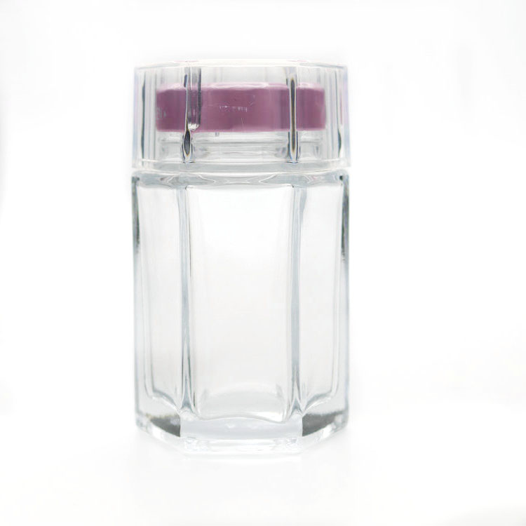 Hexagonal Jam Jars with Brass Lids, Transparent Jam Jar Bottles for Jams Honey Wedding Favor Shower Baby Foods