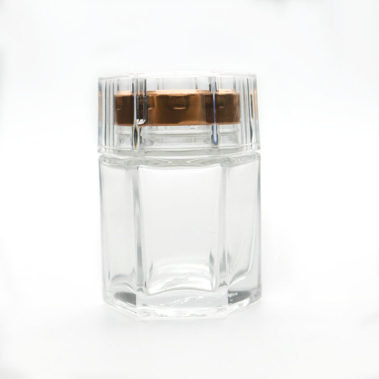 Hexagonal Twist Top Jar Clear 45ml 60ml 80ml 100ml 110ml