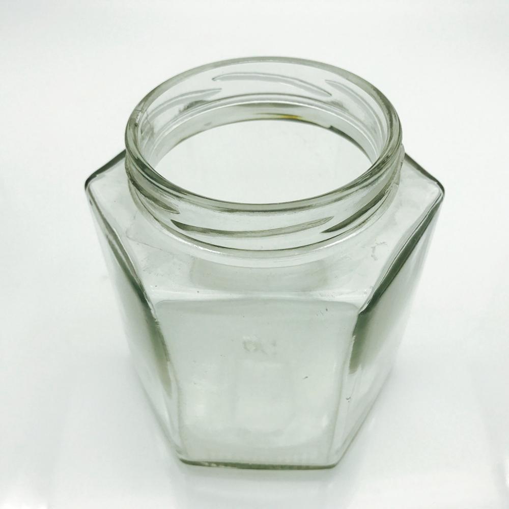 Hexagonal glass honey multigrain jar 45ml 60ml 85ml 100ml 180ml 280ml 280ml 500ml 730ml