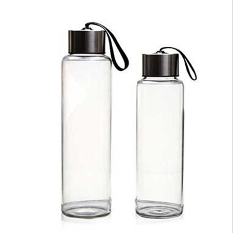 High Borosilicate Double Wall Glass Drink Bottle With Lid
