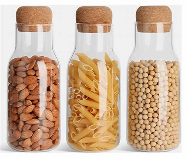 High Borosilicate Glass Food Storage Jars Clear Cylinder Containers With Wooden Lid For Oatmeal Cereal