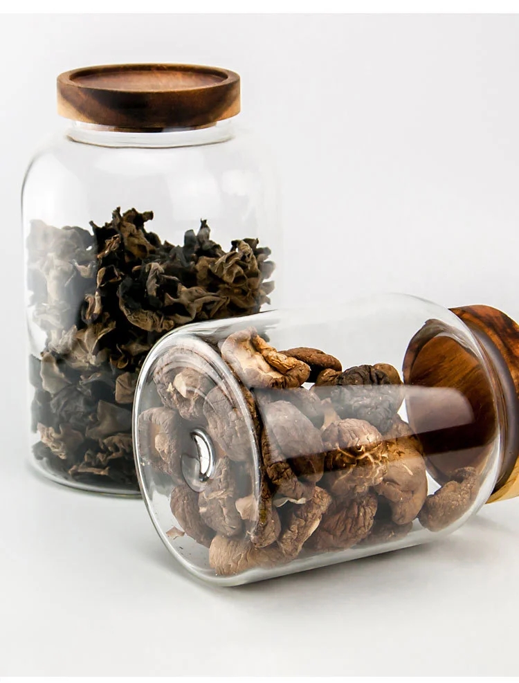 High Borosilicate Glass Storage Jar with cork Glass Sealed Jar